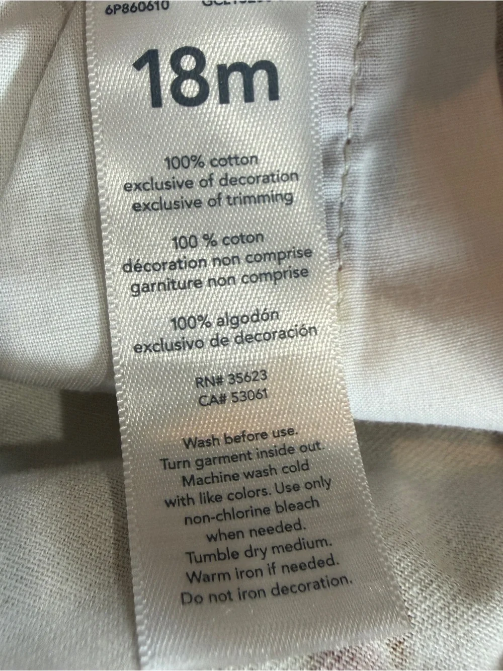 OshKosh B'gosh Cream Floral Overalls 18M 100% Cotton